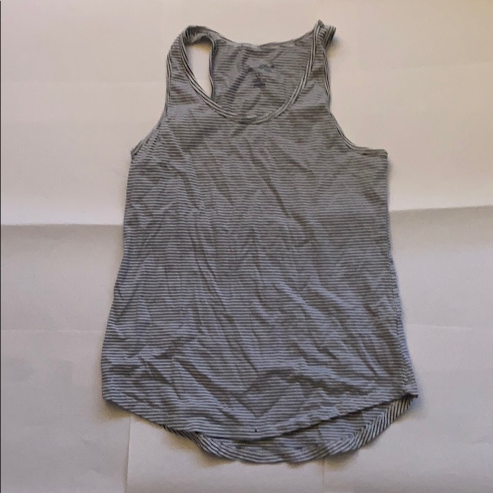 black and white striped tank top